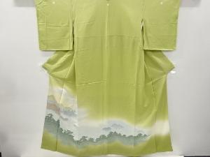 リサイクル　未使用品　寿光織　厳島神社模様織り出し三つ紋色留袖